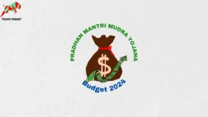 A money bag against a white background with "Pradhan Mantri MUDRA Yojana" written on top and "Budget 2024" written on the bottom, representing the announcement of an increase in the MUDRA loan limit for entrepreneurs.