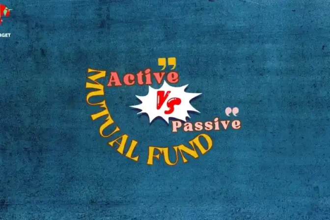 Comparison between active and passive mutual funds, showing the difference in investment management strategies.