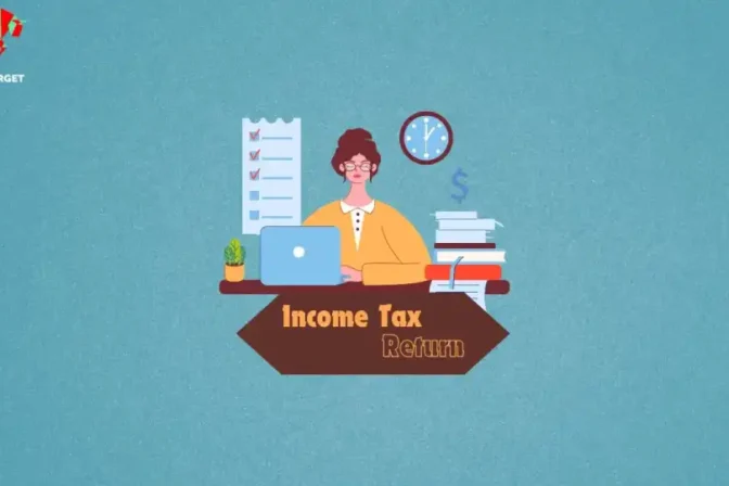 A detailed view of an income tax return, illustrating the necessary forms and figures involved in the tax submission process.