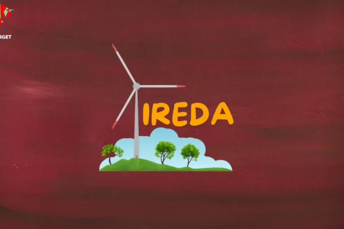 A striking red background features the ireda logo, showcasing the brand's visual identity effectively.