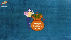 An animated image depicting a person celebrating with a large bag of money labeled "Margin Trading in ETFs," symbolizing potential gains.