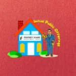 A man in a suit holding a key stands next to a house with the "Property Share Investment Trust" logo, signifying an IPO.