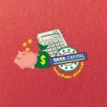 Tata Capital IPO GMP, Grey Market Premium today and financial investment details with calculator and piggy bank.
