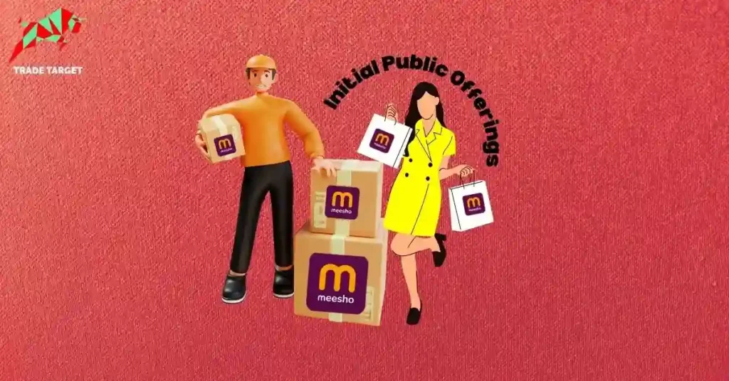 Graphic representing Meesho's business and Meesho IPO GMP Today, Grey Market Premium Today as an initial public offering.