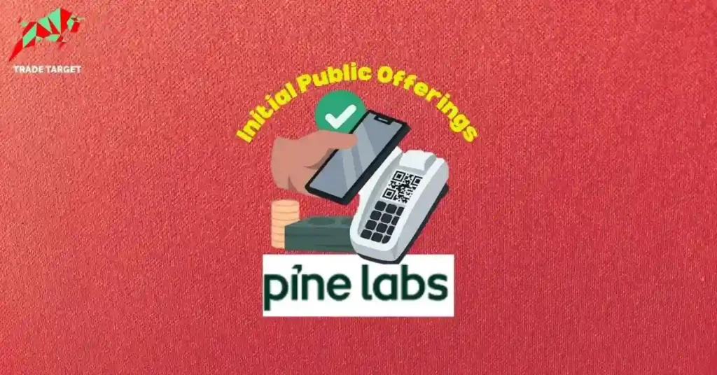 Pine Labs IPO GMP graphic showing digital payment and IPO concept related to Pine Labs’ upcoming market listing.