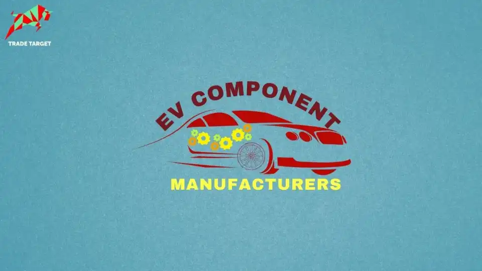 Iconic representations of electric four wheeler and two wheeler vehicles against a sky blue wall, symbolizing the top electric vehicle stocks.