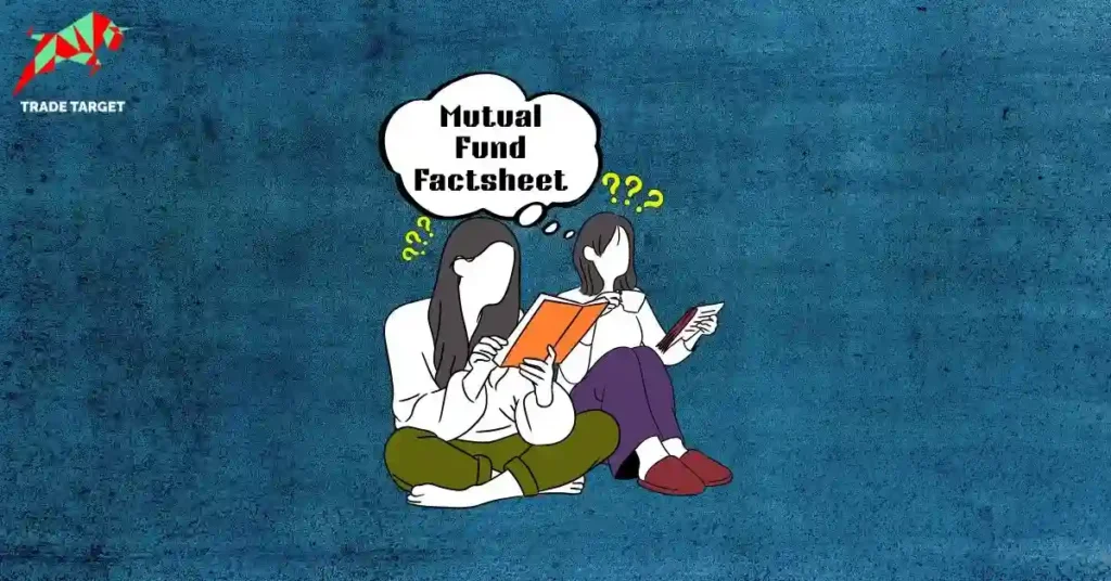 Two individuals appear puzzled, trying to read a mutual fund factsheet—highlighting a common investor challenge.