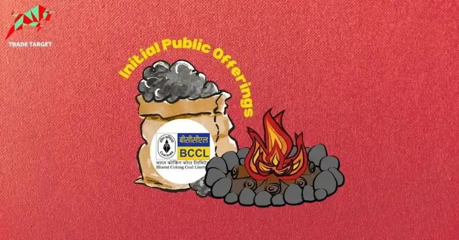 BCCL logo on a coal sack representing Bharat Coking Coal IPO GMP Today and grey market sentiment for investors.